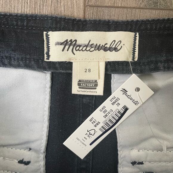 Madewell Low Slung Baggy Cargo Winsom Wash Denim Jeans US Women's 28 New - Picture 5 of 6